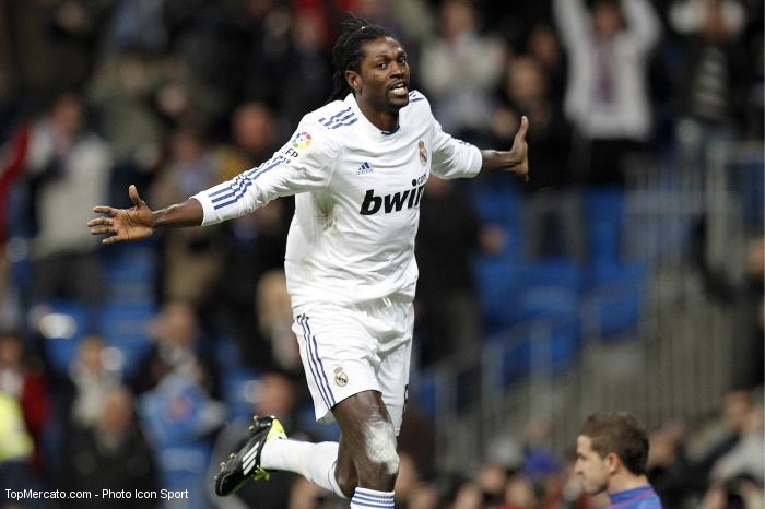 Adebayor a balayé son actualité au Real Madrid