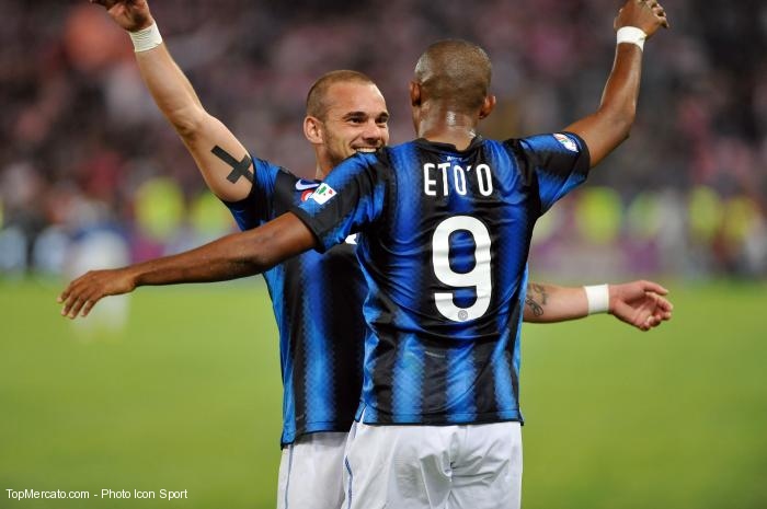 Wesley Sneijder et Samuel Eto'o