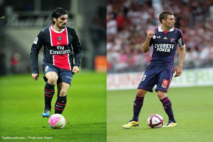 Milan Bisevac et Anthony Réveillère