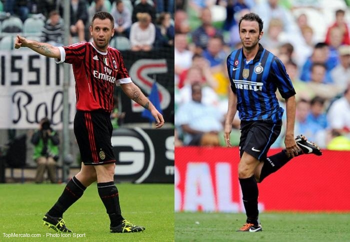 Antonio Cassano et Giampaolo Pazzini