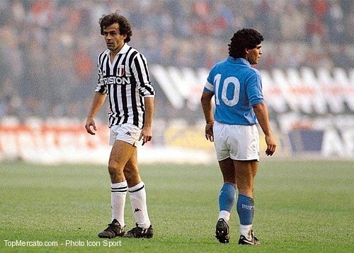 Michel Platini et Diego Maradona