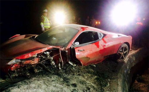 Ferrari Vidal accident