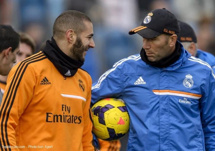 Zinedine Zidane et Karim Benzema