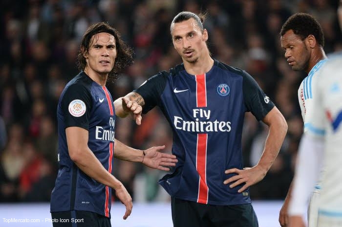 Zlatan Ibrahimovic et Edinson Cavani