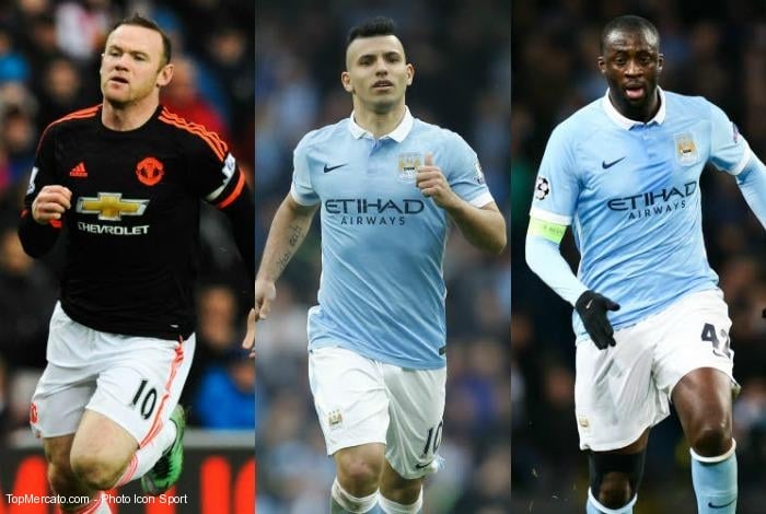 Wayne Rooney-Sergio Agüero-Yaya Touré