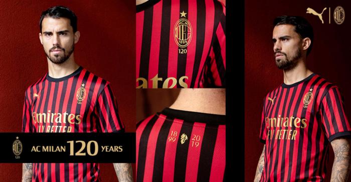Maillot 120 ans de l'AC Milan