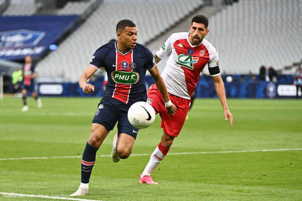 Kylian Mbappé et Guillermo Maripan, PSG-ASM