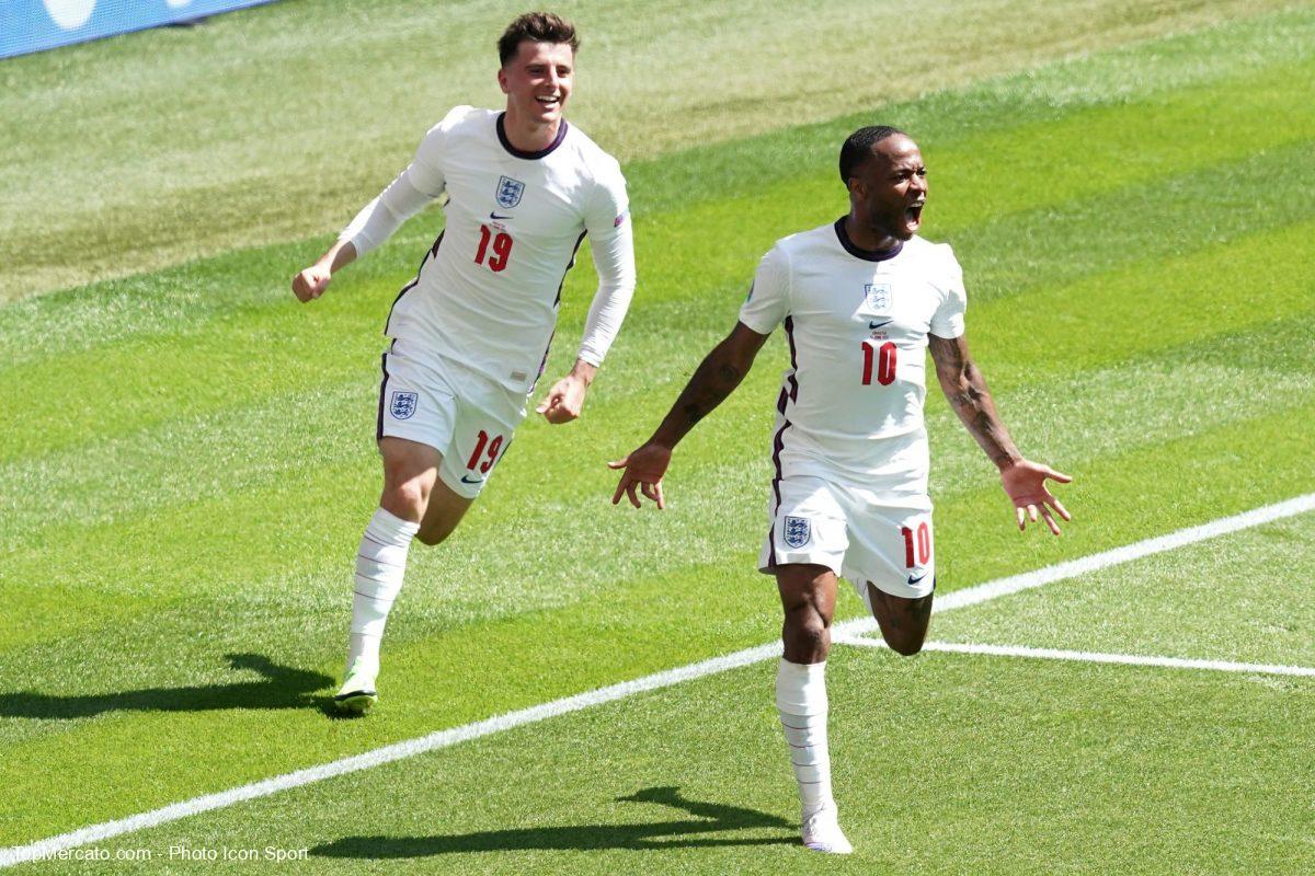 Raheem Sterling et Mason Mount, Angleterre-Croatie