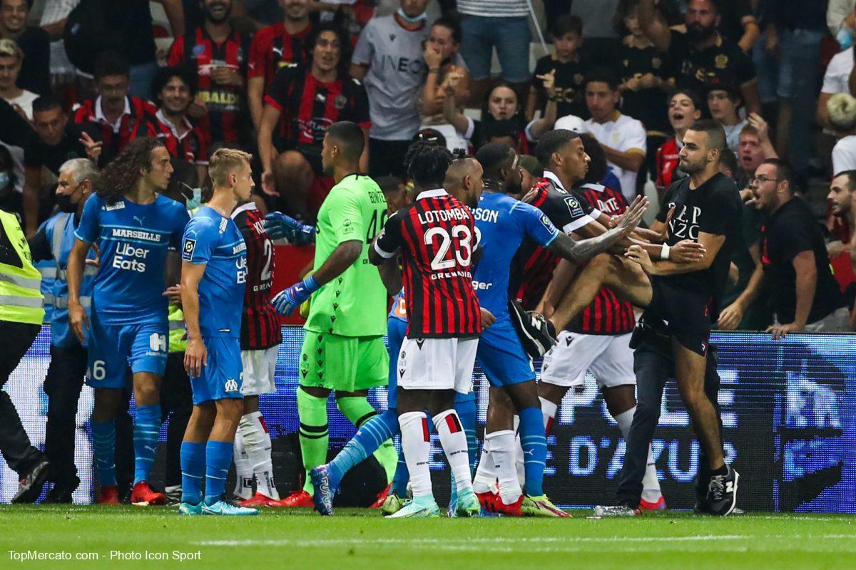 Nice-OM, débordements, supporters