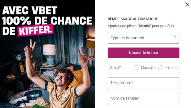 Inscription Vbet 2021