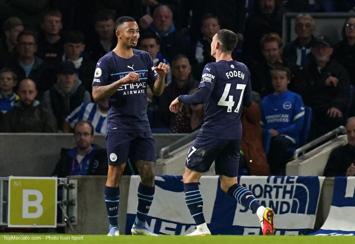 Gabriel Jesus et Phil Foden, Man City Manchester City