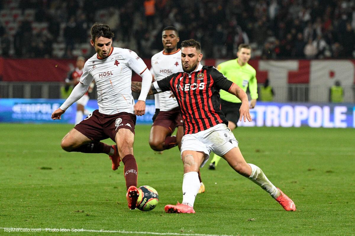 Fabien Centonze et Andy Delort, match OGCN Nice-FC Metz