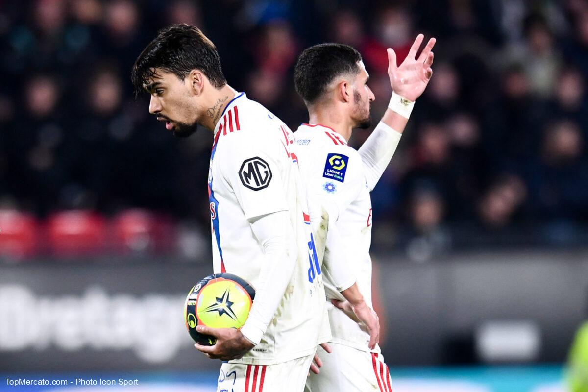 Lucas Paqueta, Houssem Aouar, OL, Olympique Lyonnais
