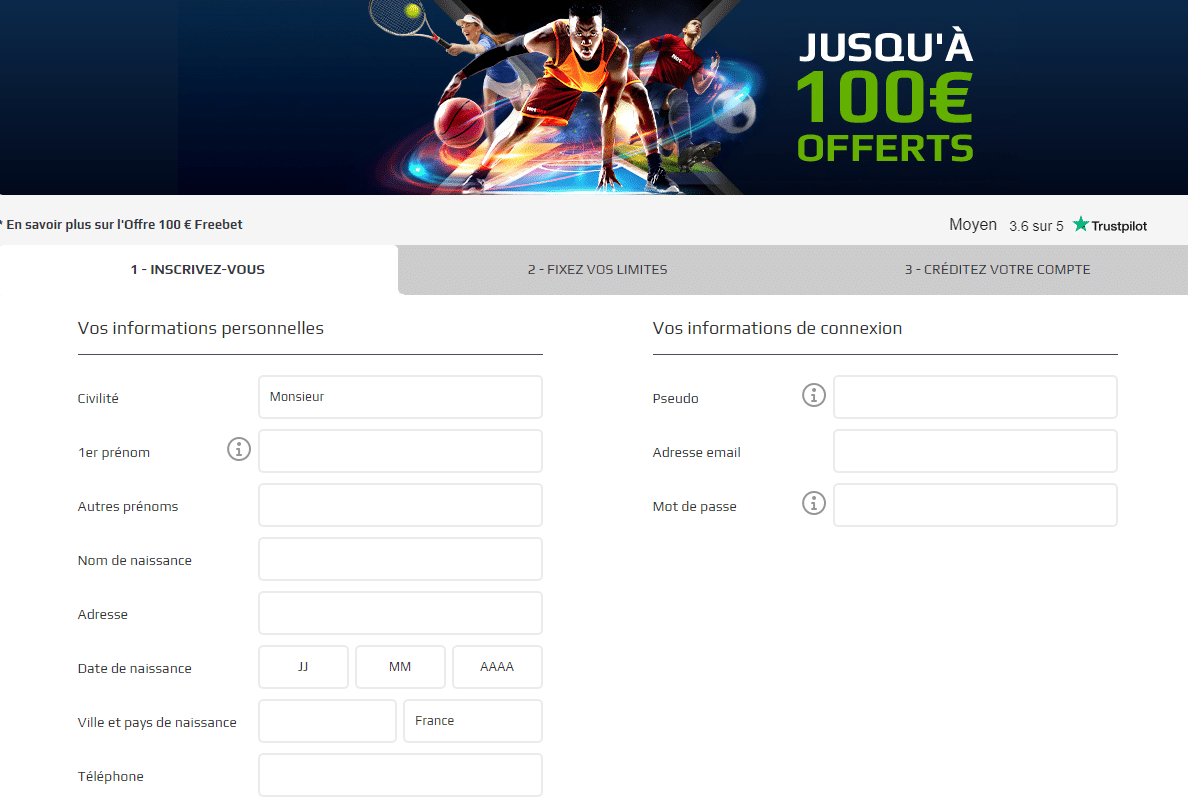 Inscription NetBet
