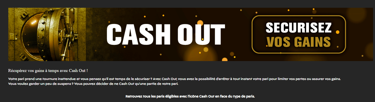 Cash out Barrière Bet, à quoi sert cette option en  ?