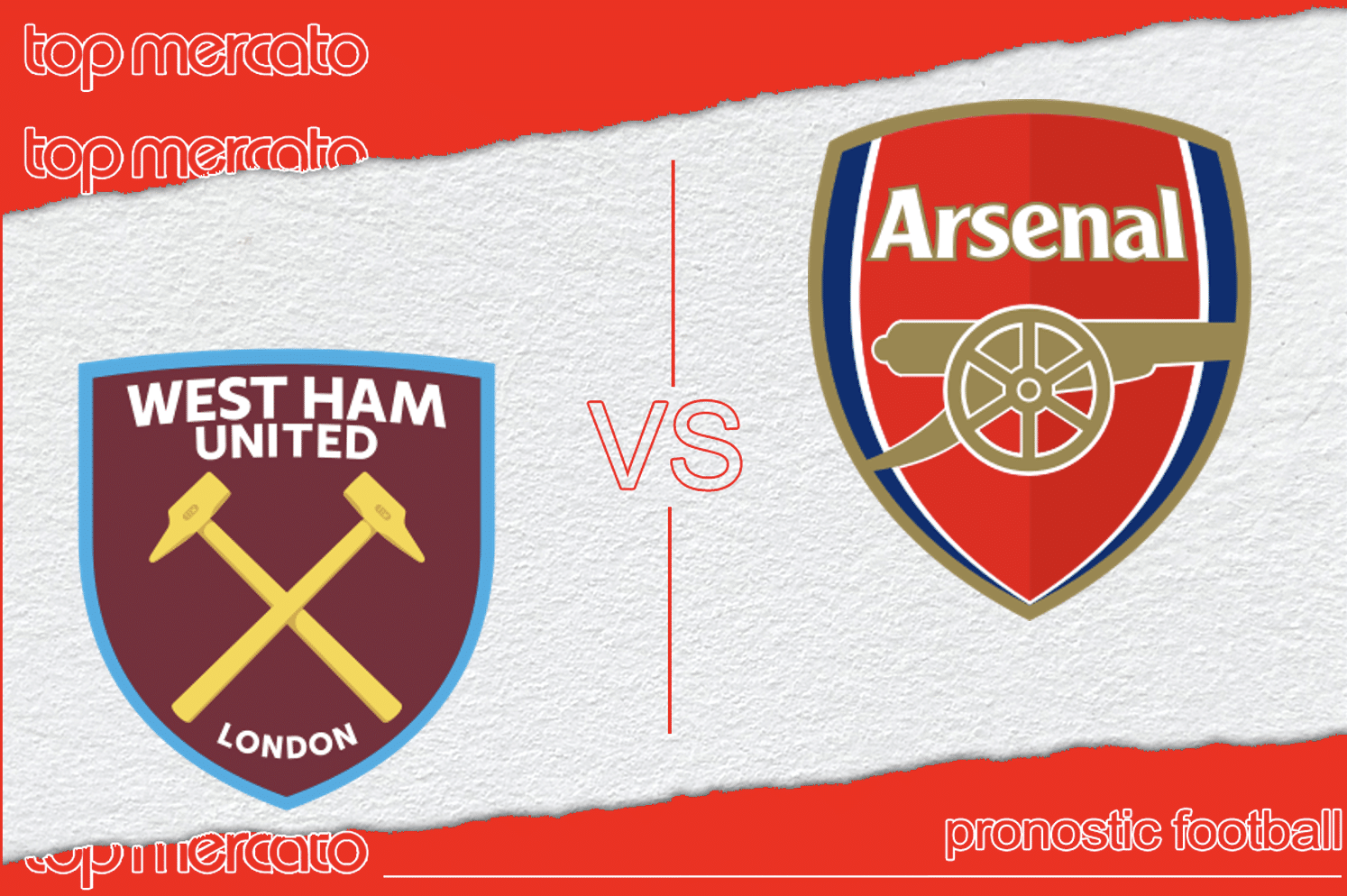 Pronostic West Ham – Arsenal (EFL Cup) et meilleures cotes à jouer