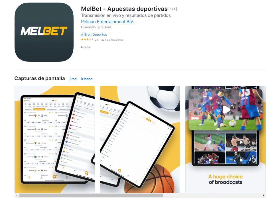 melbet ios descargar