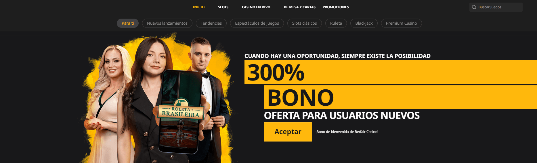 bono casino betfair