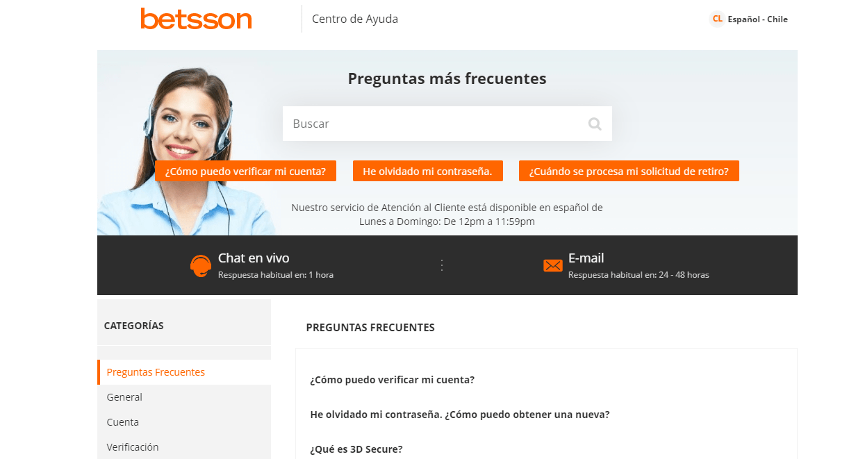 betsson chile centro de ayuda