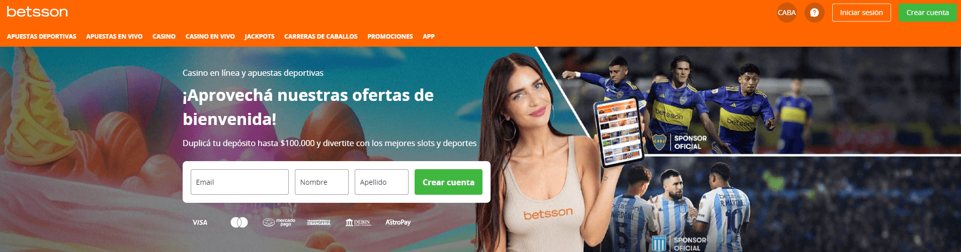 bono de bienvenida betsson argentina