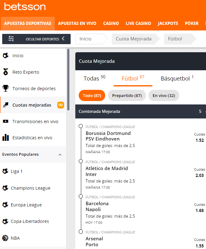 deportes betsson peru