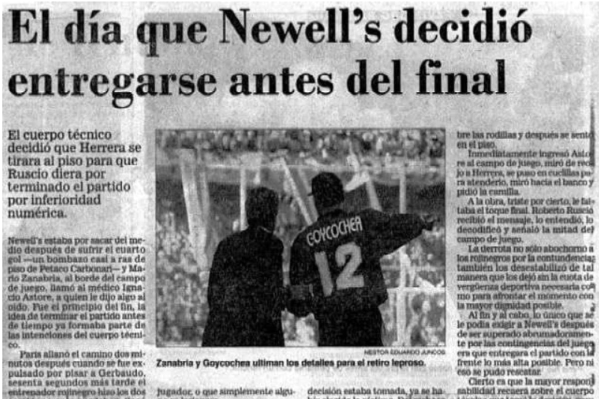 Informe periodístico de un clásico rosarino que quedó en la historia del fútbol argentino