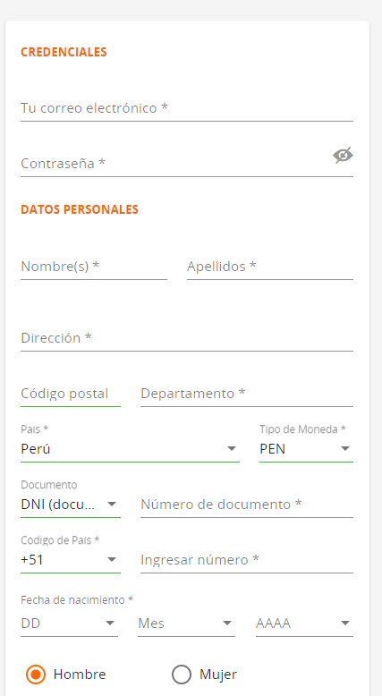 registro en betsson peru