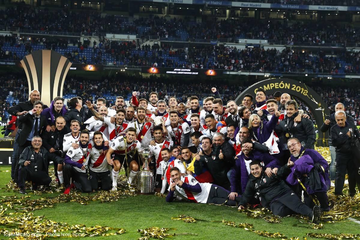 River festejando el título de la Copa Libertadores 2018