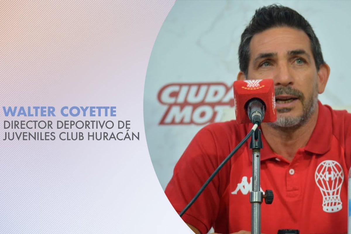 Walter Coyette, el DT de Huracán vs. San Lorenzo