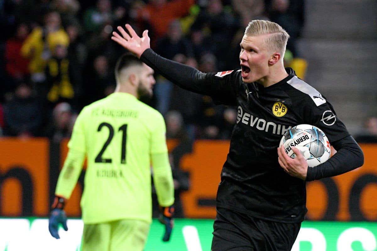 Erling Haaland en su debut con Borussia Dortmund