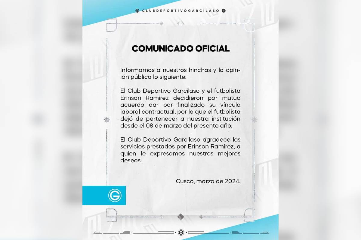 La inesperada decisión que tomó Deportivo Garcilaso con un futbolista