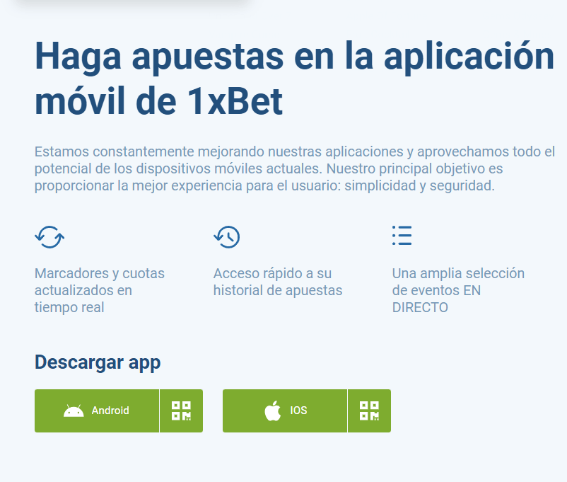 1xbet app movil