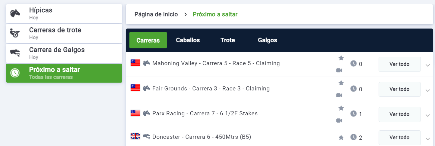 carrera 20bet