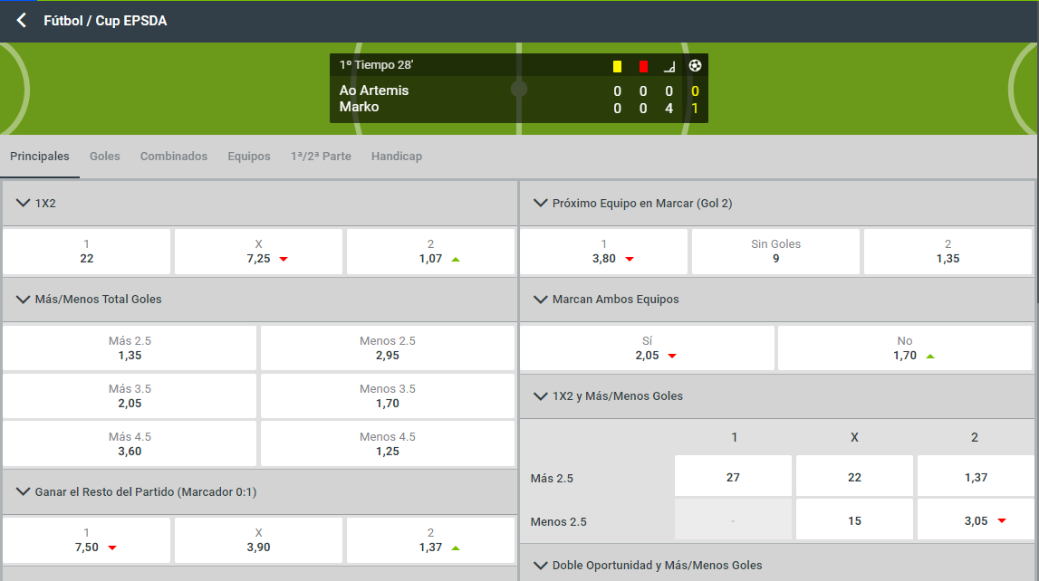 apuesta en vivo codere