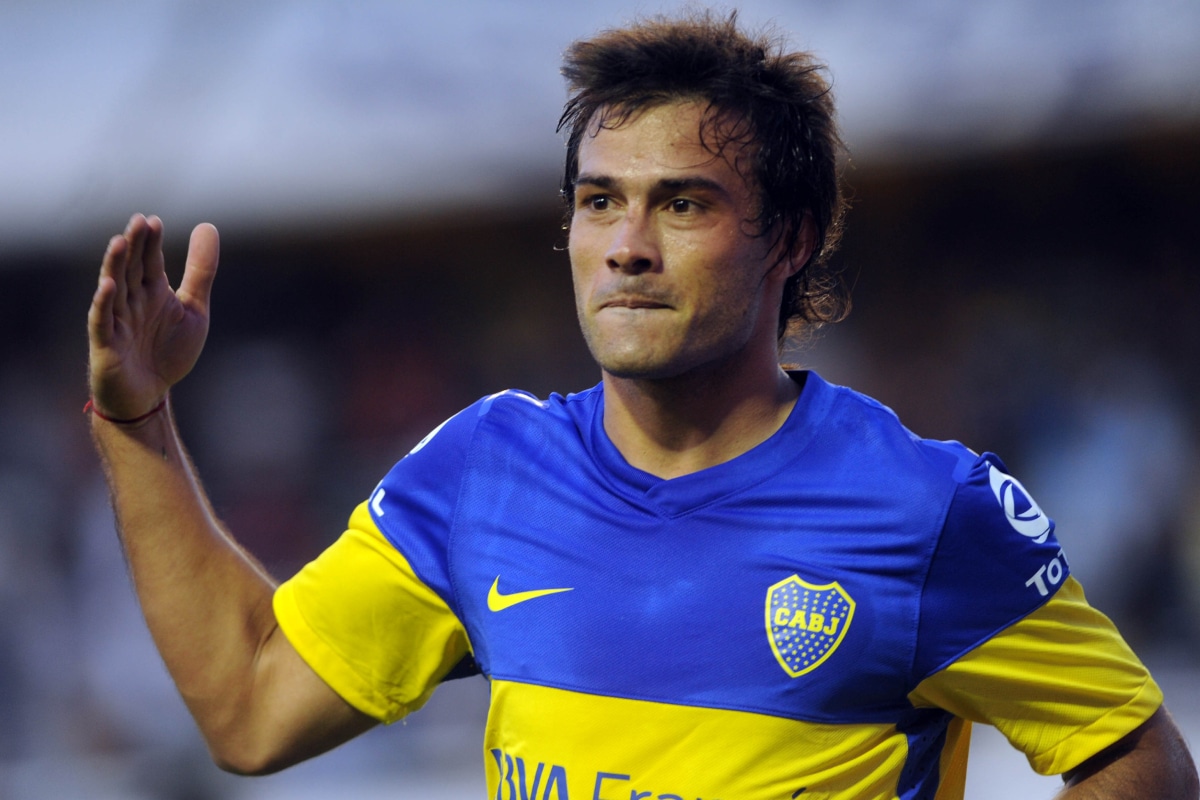 Darío Cvitanich con la camiseta de Boca Juniors