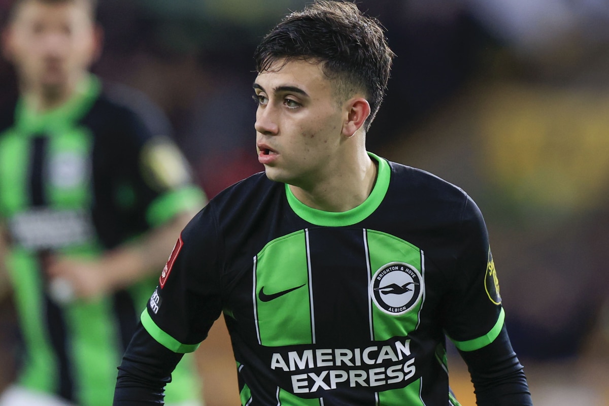 Facundo Buonanotte entró algunos minutos en Brighton