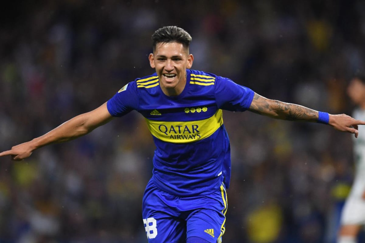 Luiz Vázquez celebrando un tanto en Boca Juniors