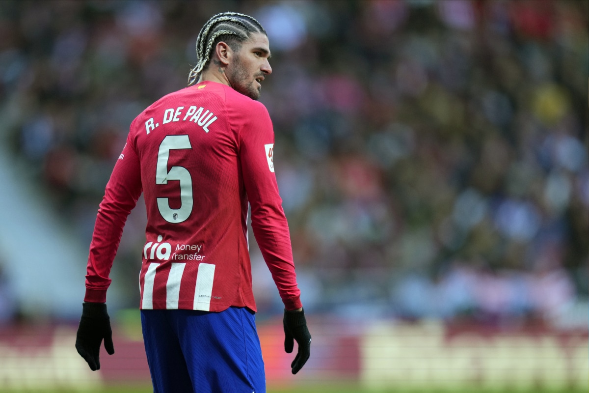 Rodrigo de Paul con la camiseta de Atlético de Madrid