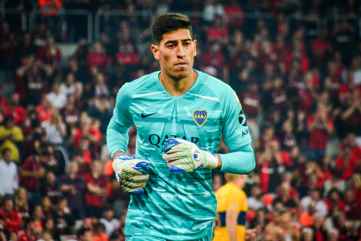 Esteban Andrada, con la camiseta de Boca Juniors