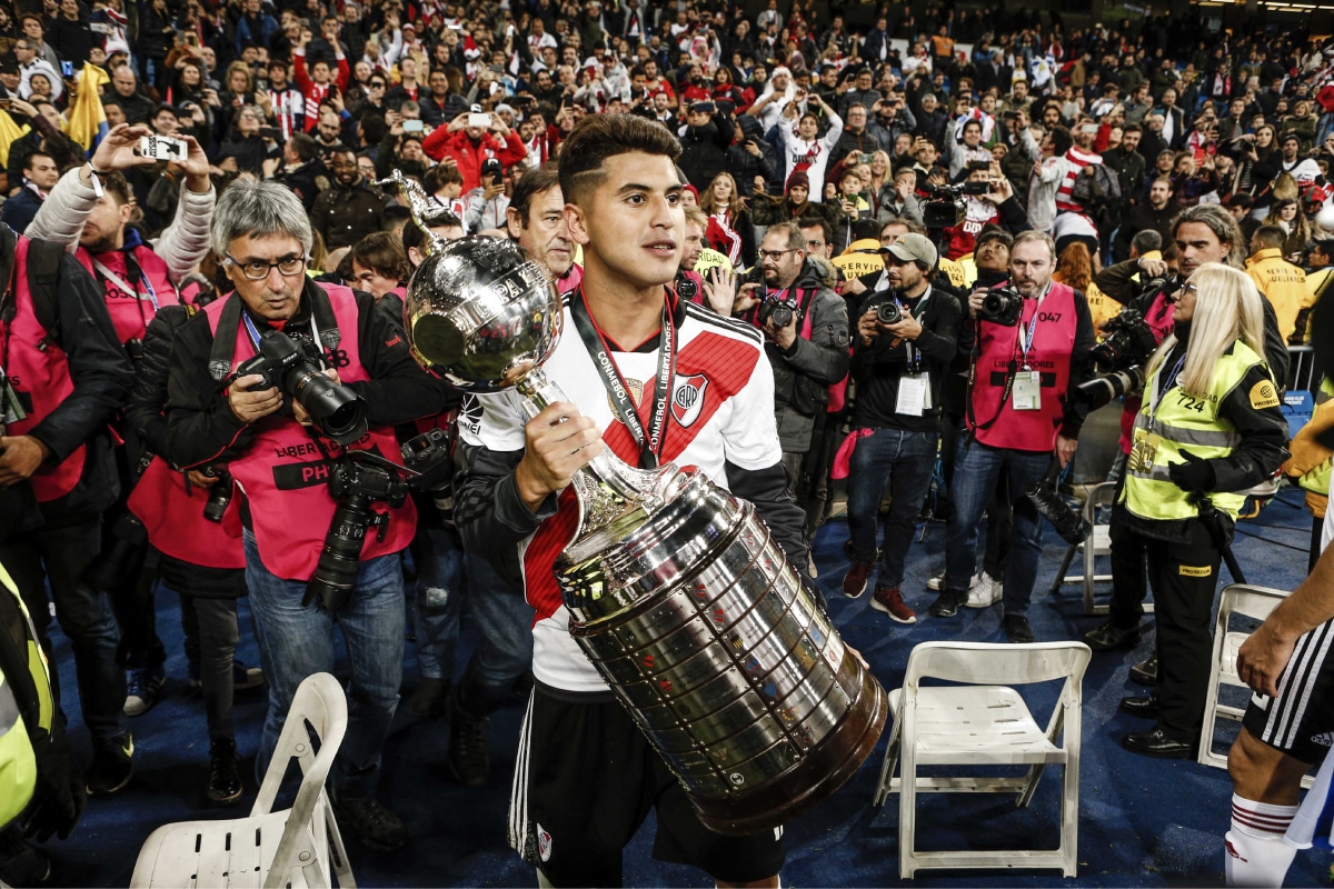 Exequiel Palacios, campeón de la Libertadores 2018, bancó a Demichelis