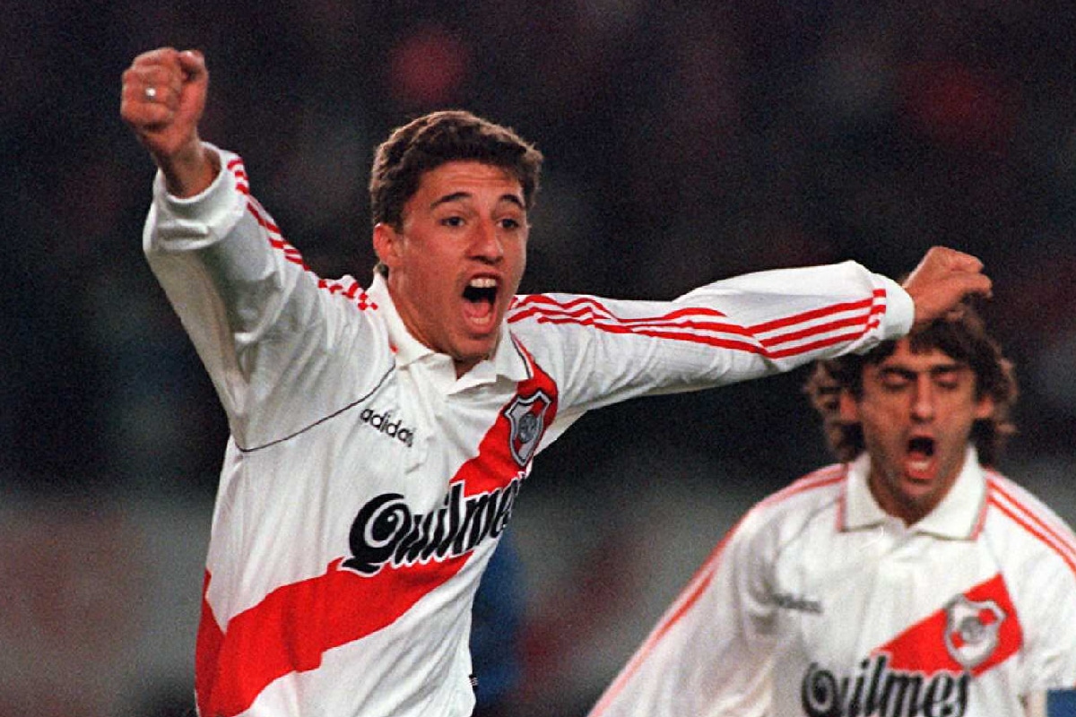 Hernán Crespo, delantero de River Plate que ganó la Libertadores 1996