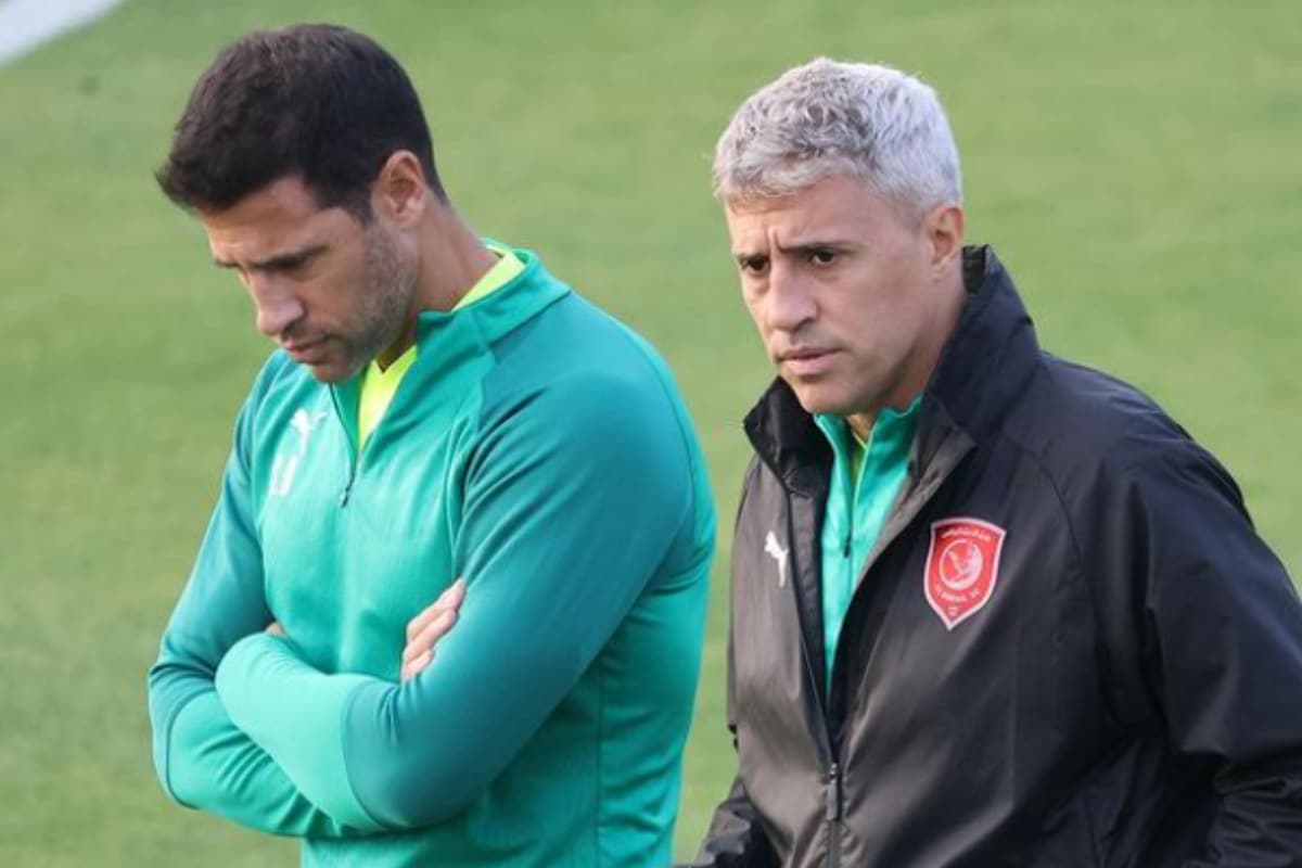Sebastián Domínguez, trabajando con Hernán Crespo