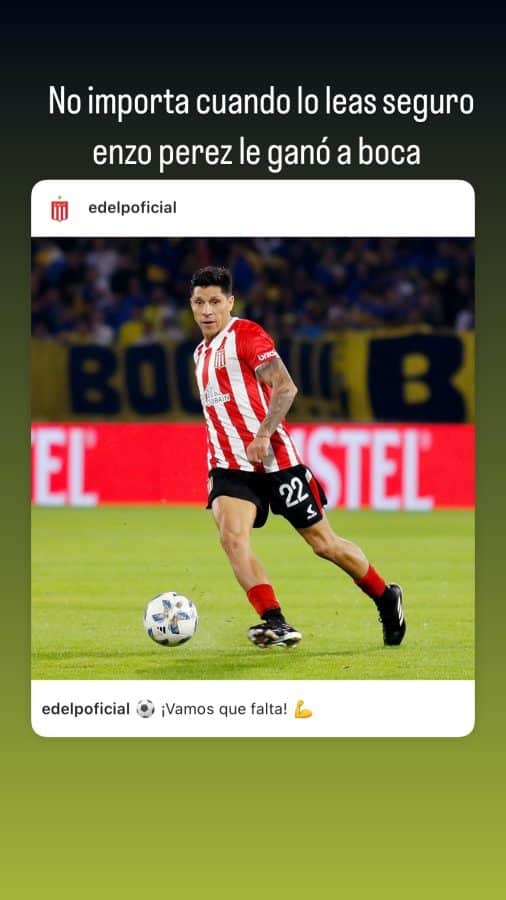 Captura de Instagram de Enzo Santiago Pérez