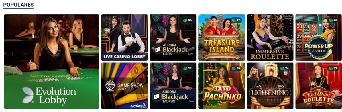 blackjack en vivo