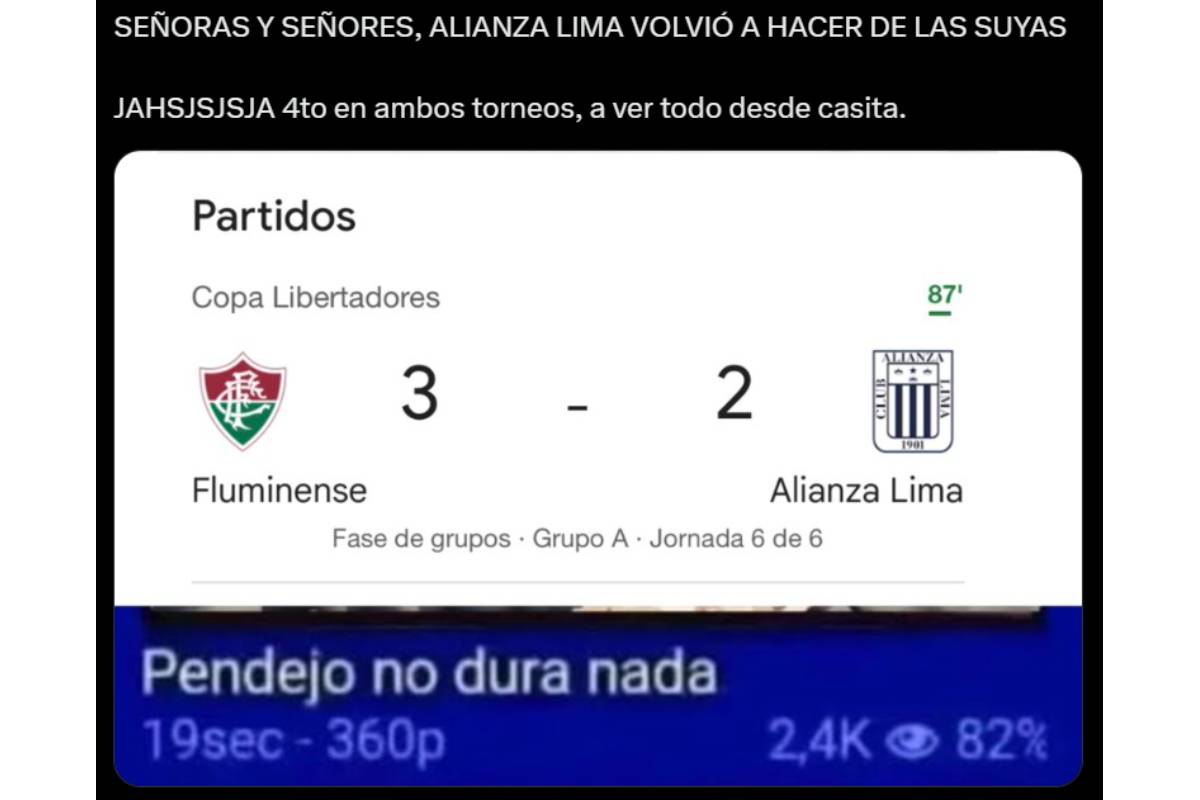 Fluminense vs. Alianza Lima - Copa Libertadores - memes
