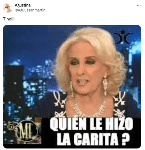 Meme de Twitter sobre Tinelli