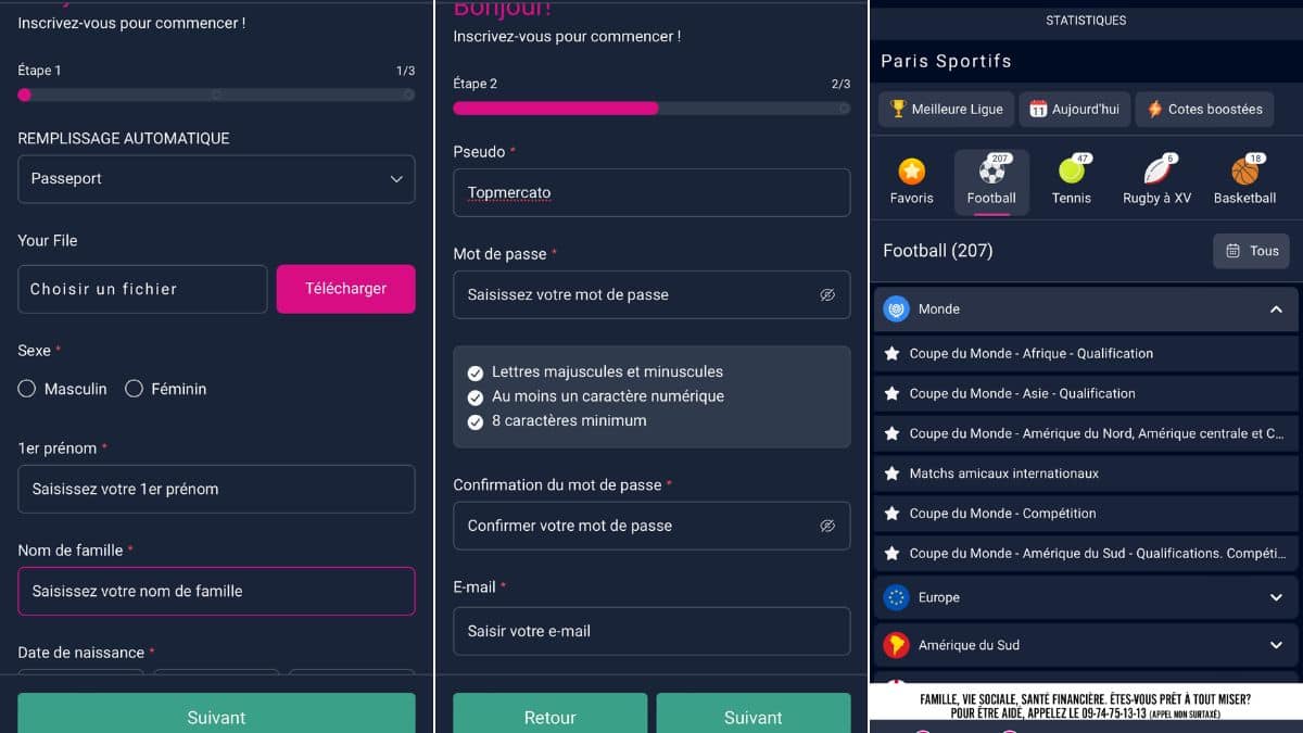 Sinscrire sur l'application Vbet