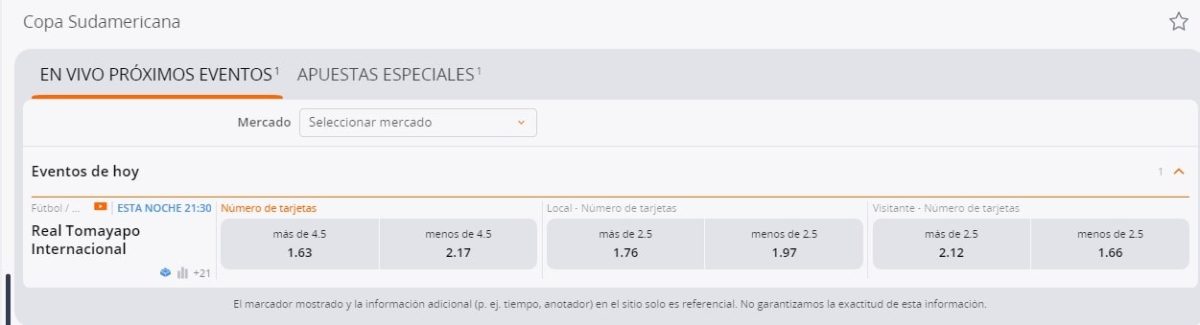 cuotas sudamericana