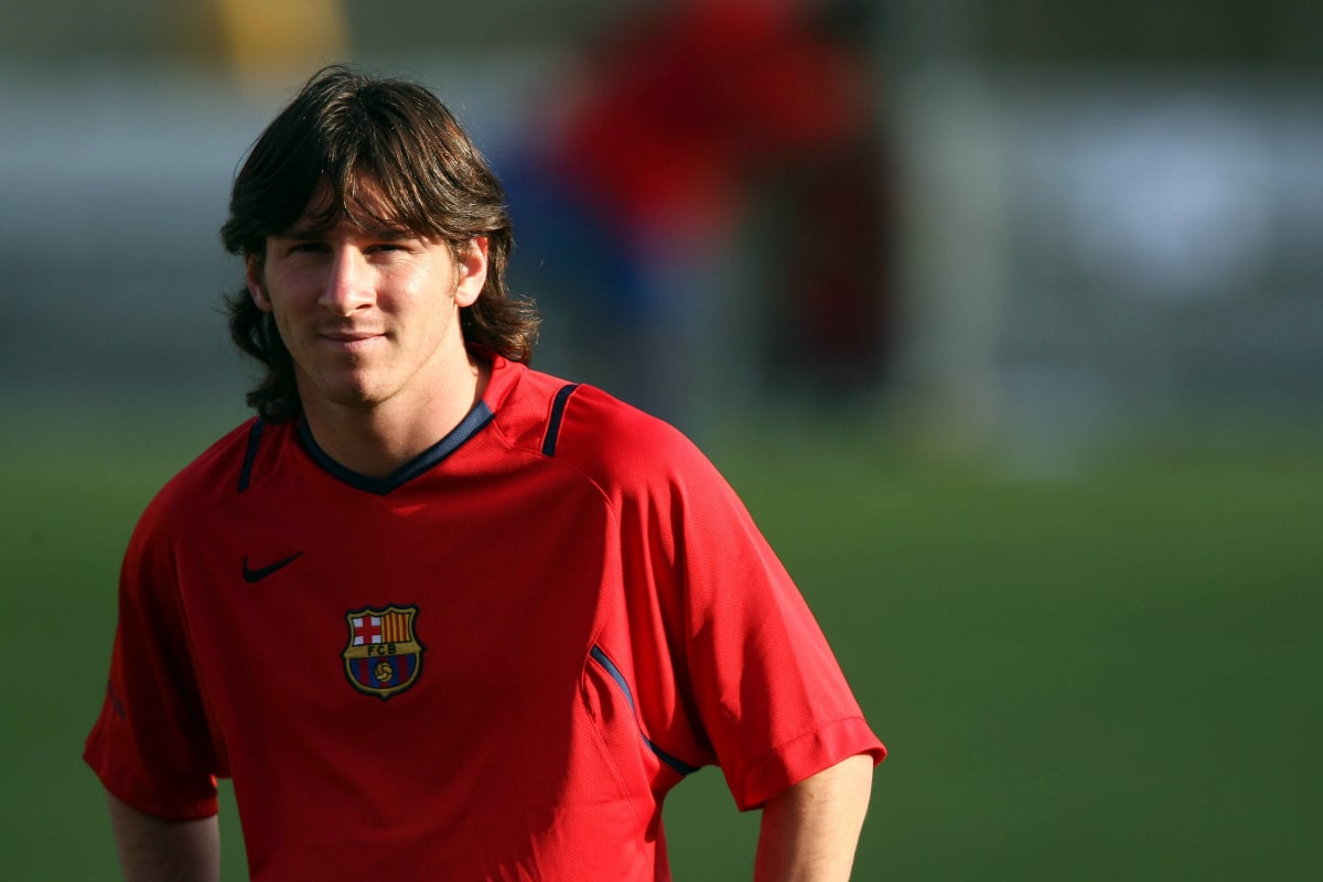 Lionel Messi, de muy jovencito en Barcelona