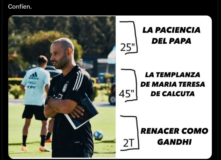 Meme de X tras Argentina 1-2 Marruecos